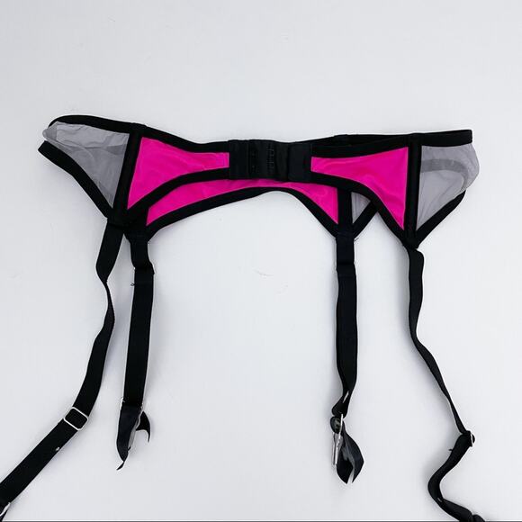 Victoria’s Secret Garter Belt XS/S Pink Black - Picture 5 of 11